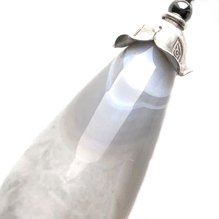 Pendentif en Agate Quartz et Argent - Pendentif