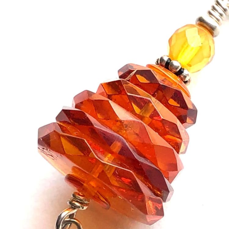 Pendentif en Ambre avec Pampille - Pendentif