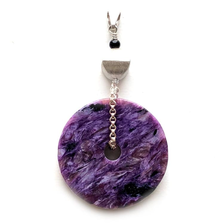 Pendentif en Charoïte et Argent - Pendentif