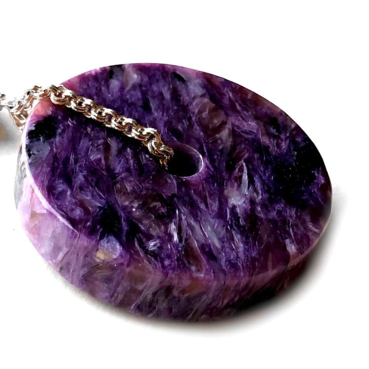 Pendentif en Charoïte et Argent - Pendentif