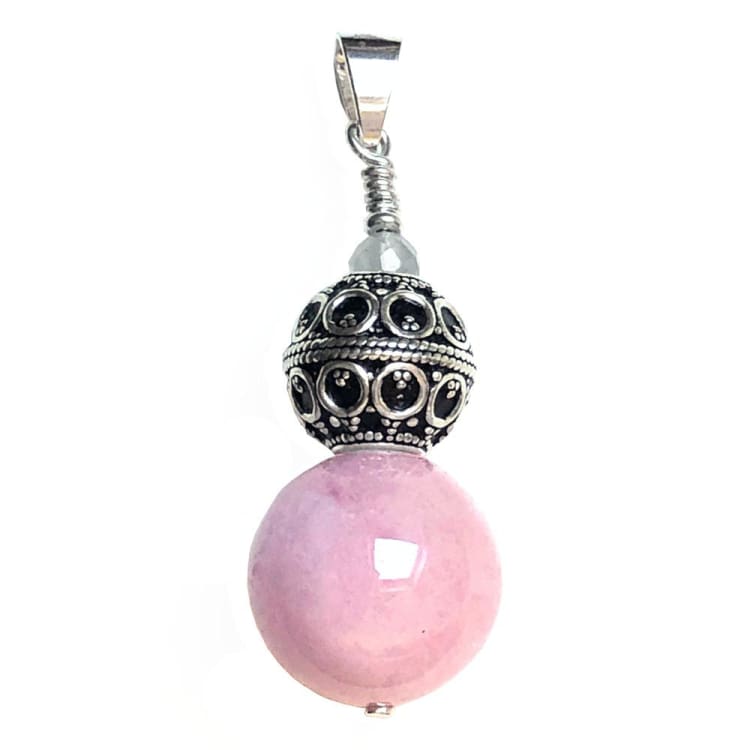 Pendentif en Morganite et Argent - Pendentif