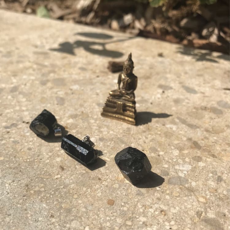 Pendentif en Tourmaline Brute - pendentif