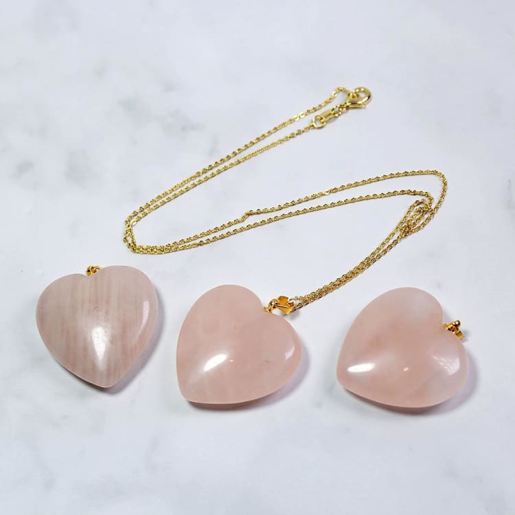 Pendentif Finesse en Quartz Rose - collier