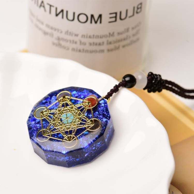 Pendentif Orgonite « Lapis Lazuli Métatron » - Collier Image