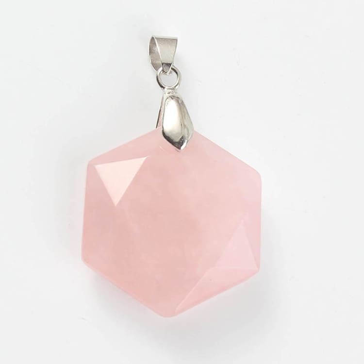 Pendentif Stellaire - Quartz Rose - Pendentif