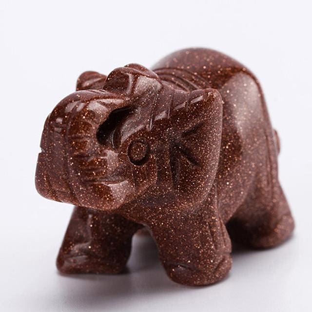 Petits Éléphants En Pierre Naturelle - Pierre Du Soleil - Decoration