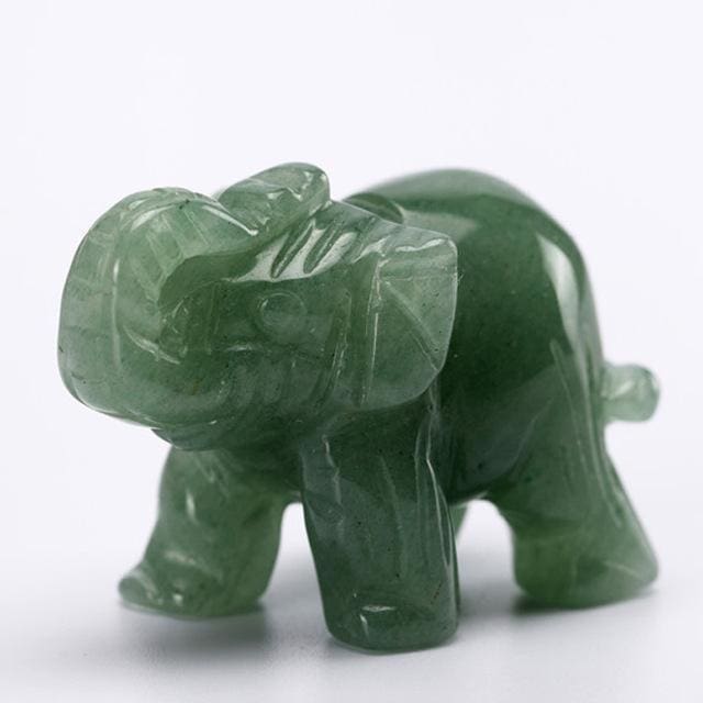 Petits Éléphants En Pierre Naturelle - Aventurine Verte - Decoration