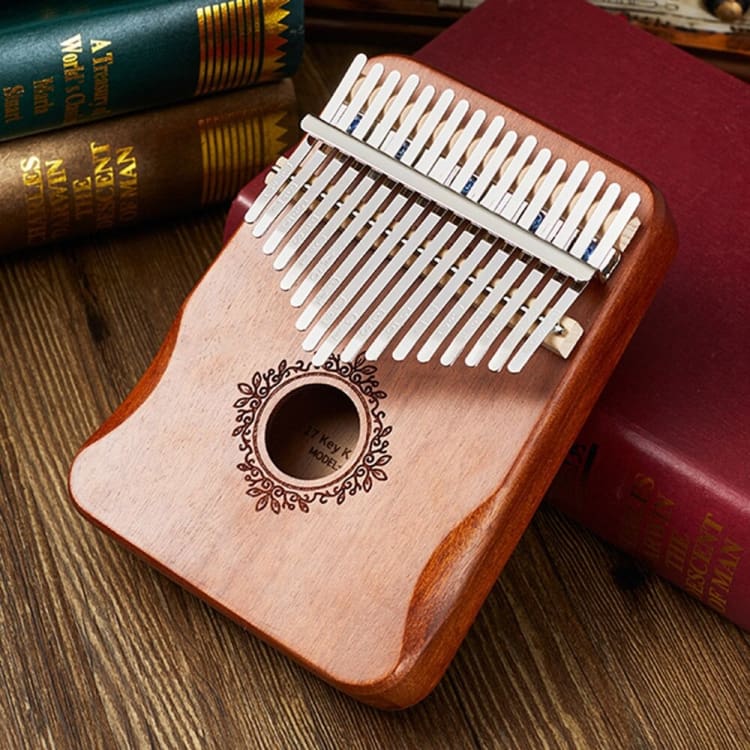 Piano à pouces Kalimba de 17 touches en bois d’acajou