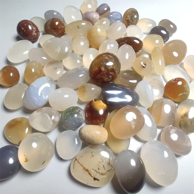 Pierre roulée en Calcédoine - Pierre