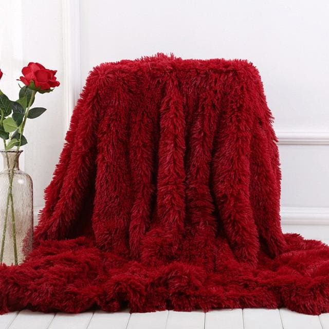 Plaid douillet Pilou Pilou - Pourpre / 130cmx160cm - decoration