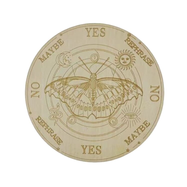 Planche pendule en bois - Papillon