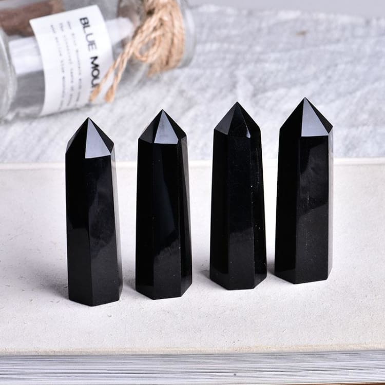 Obsidienne en pointe - decoration