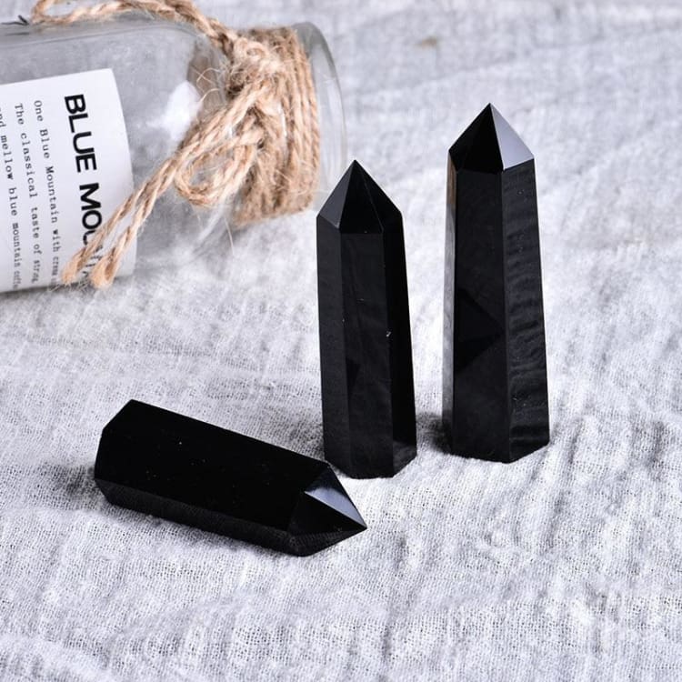 Obsidienne en pointe - decoration