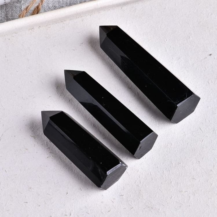 Obsidienne en pointe - decoration