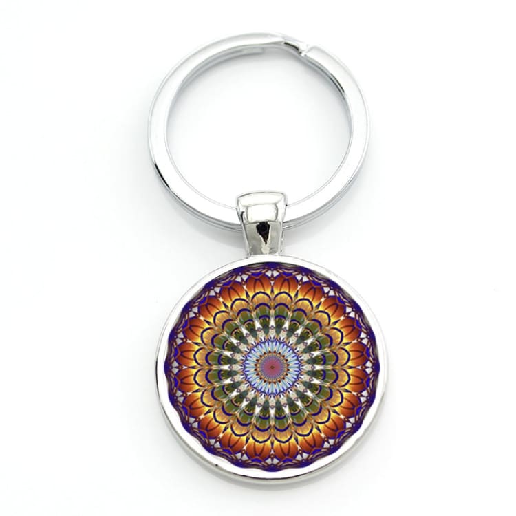 Porte-clés Mandala - Jaune - Décorations