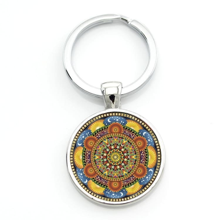 Porte-clés Mandala - Orange - Décorations