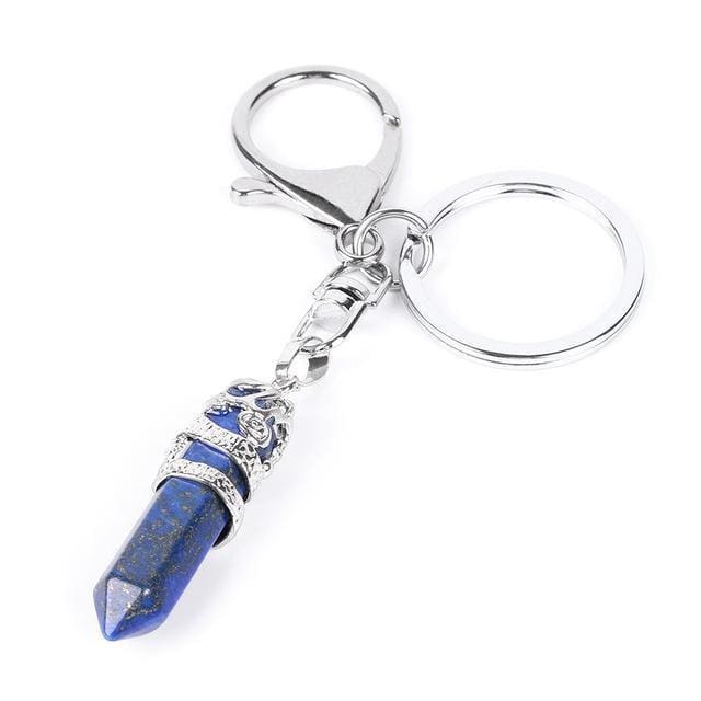 Porte-clés Pointe de Cristal - Lapis Lazuli - decoration