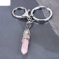 Porte-clés Pointe de Cristal - Quartz Rose - decoration