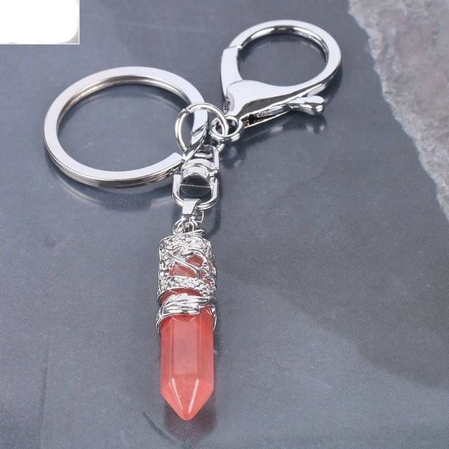 Porte-clés Pointe de Cristal - Melon deau - decoration