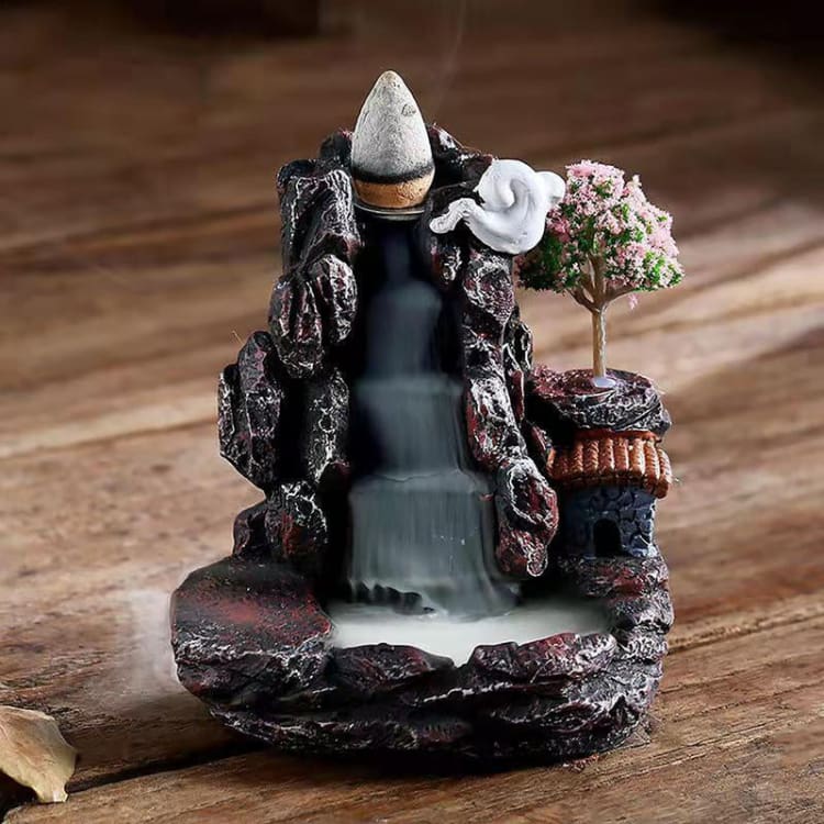 lampe zen design porte encens cascade