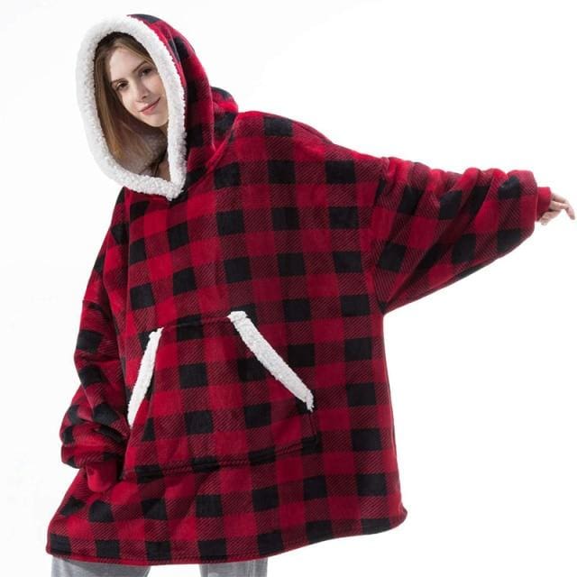 Pull en plaid oversized