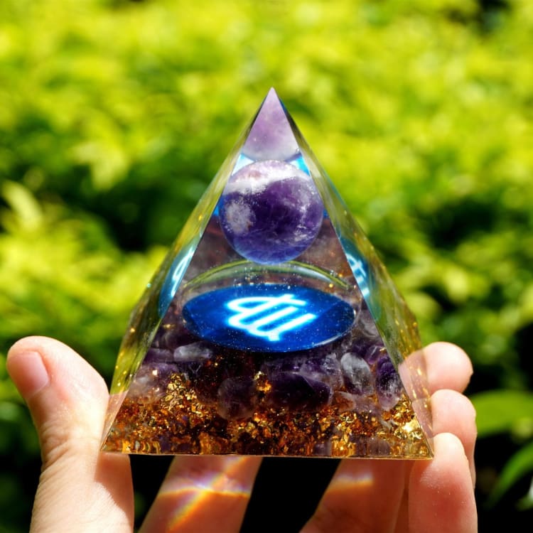 Pyramide du Zodiac en Orgonite symbole de la Vierge