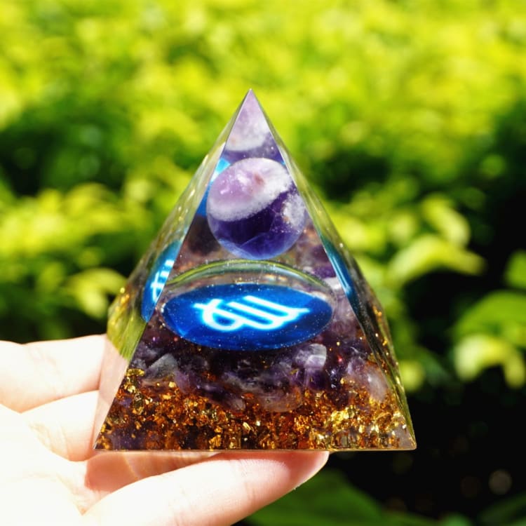 Pyramide du Zodiac en Orgonite symbole de la Vierge
