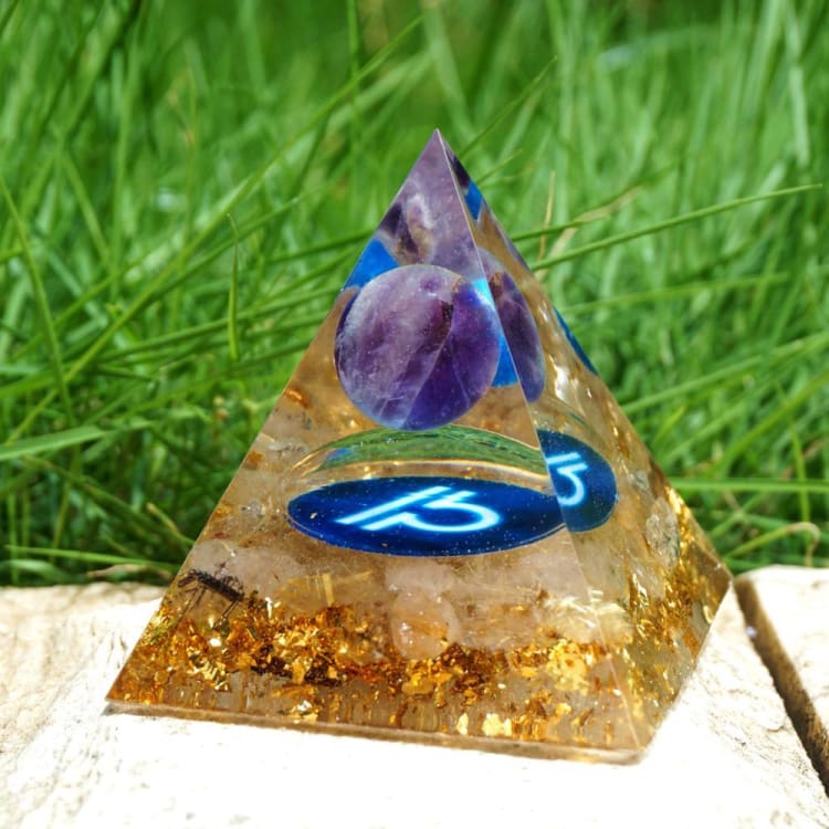 Pyramide du Zodiac en Orgonite symbole de la Balance - Décoration