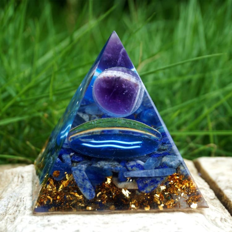 Pyramide du Zodiac en Orgonite symbole du Verseau - Décorations