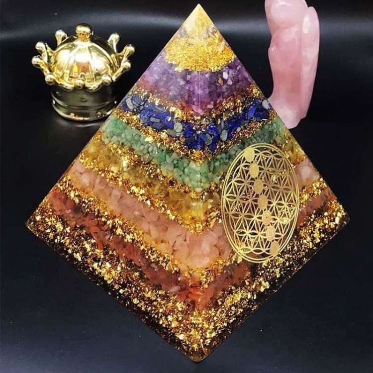 Pyramide Orgonite ’7Chakras’ - Décorations Image