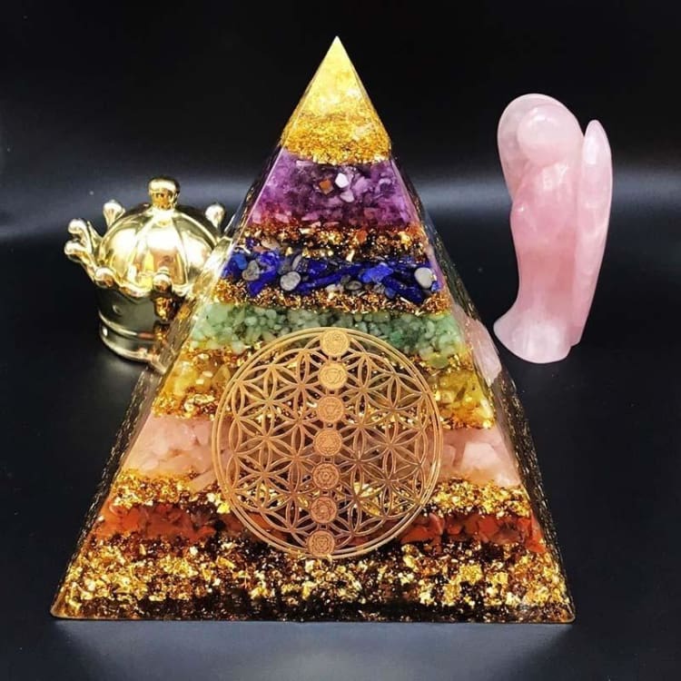 Pyramide Orgonite ’7Chakras’ - Décorations