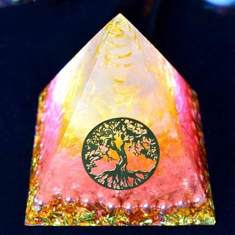 Pyramide Orgonite ’Amour et Joie du coeur’ - Décorations