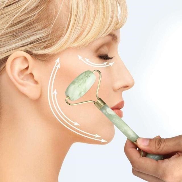 Roller Pour Massage Facial En Jade