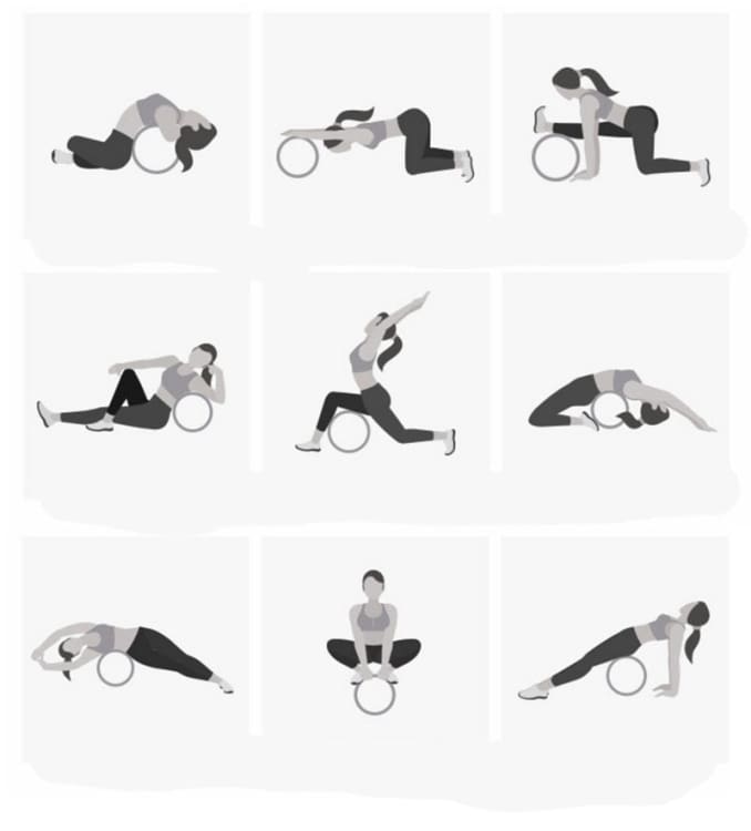 Roue de Yoga en liège naturelle et TPE