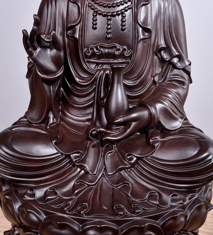 Statuette de Bouddha en bois de santal