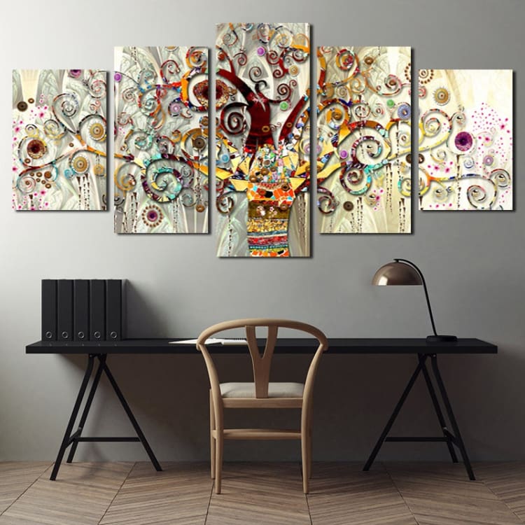 Tableau arbre de vie nordique coloré - Toiles