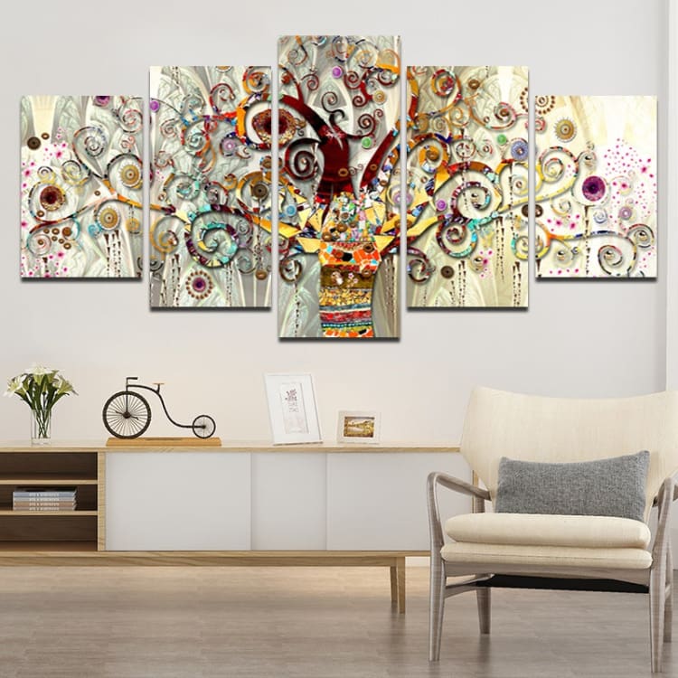 Tableau arbre de vie nordique coloré - Toiles