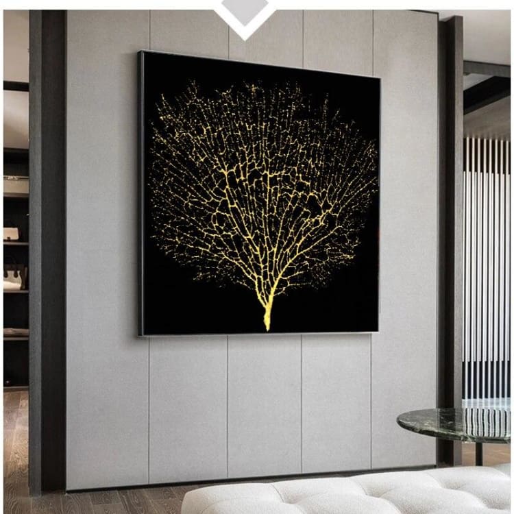 Tableau zen ’ l’arbre de vie doré ’