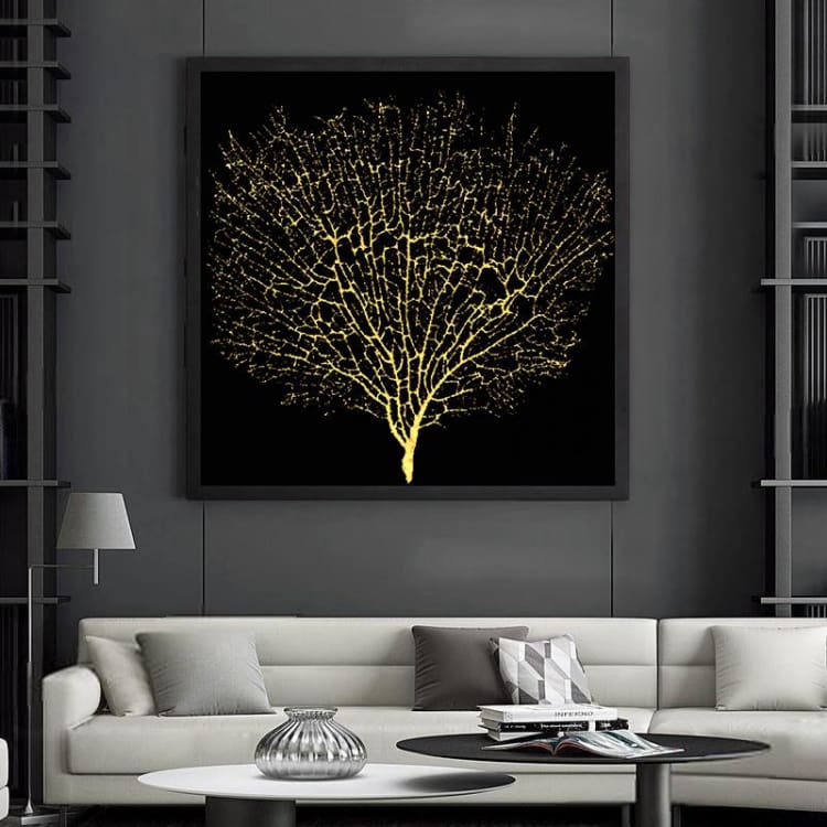 Tableau zen ’ l’arbre de vie doré ’