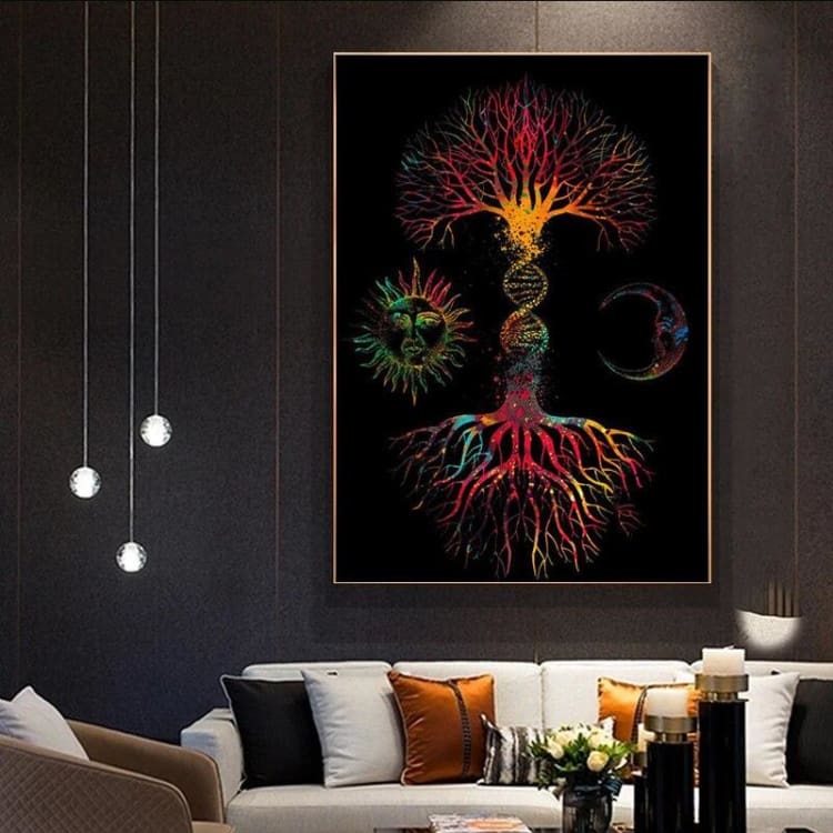 Tableau zen ’ le cycle de la vie ’