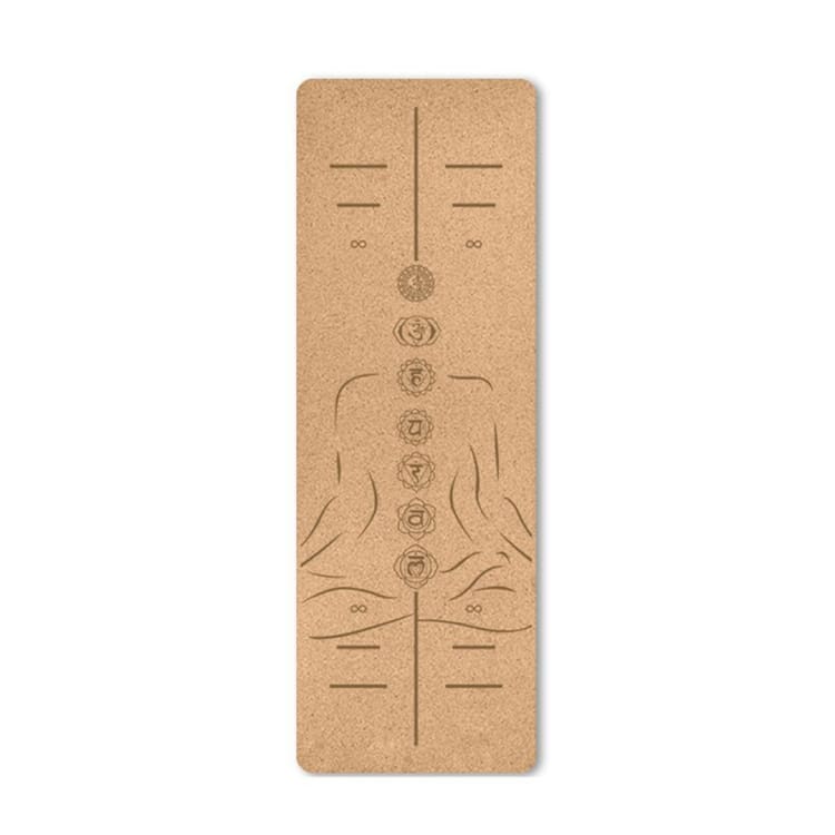 Tapis de Yoga en liège naturelle - 7 chakras