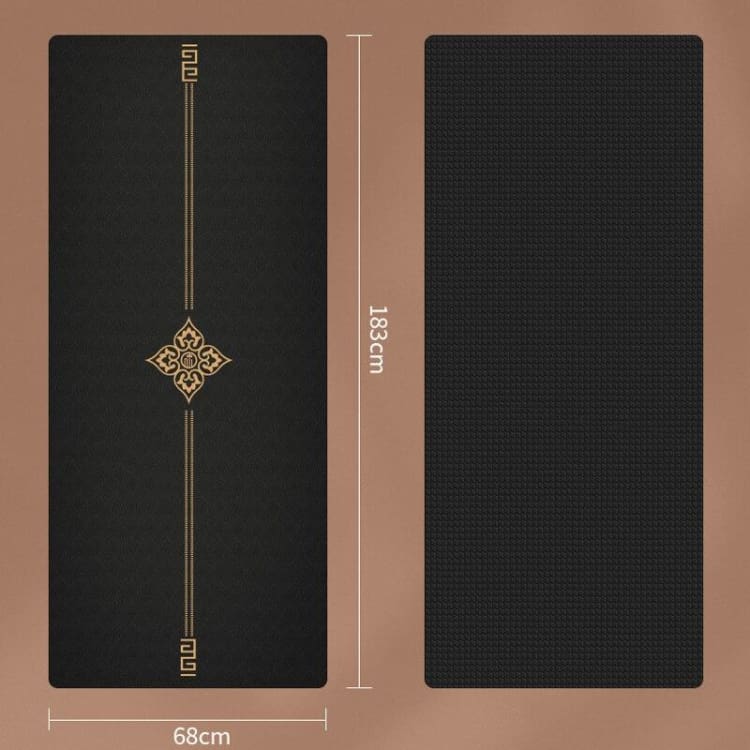 Tapis de Yoga noir & doré en TPE