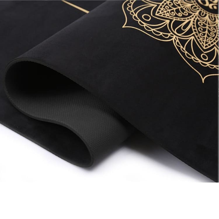 Tapis de Yoga noir & doré en TPE