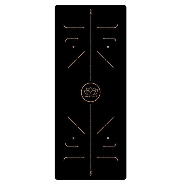 Tapis de Yoga noir & doré en TPE - Ligne corporelle