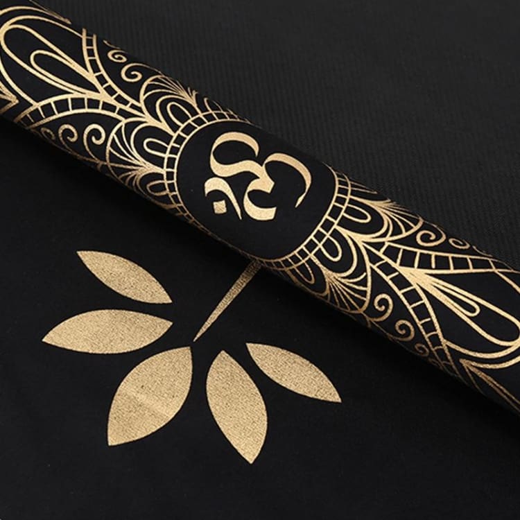 Tapis de Yoga noir & doré en TPE