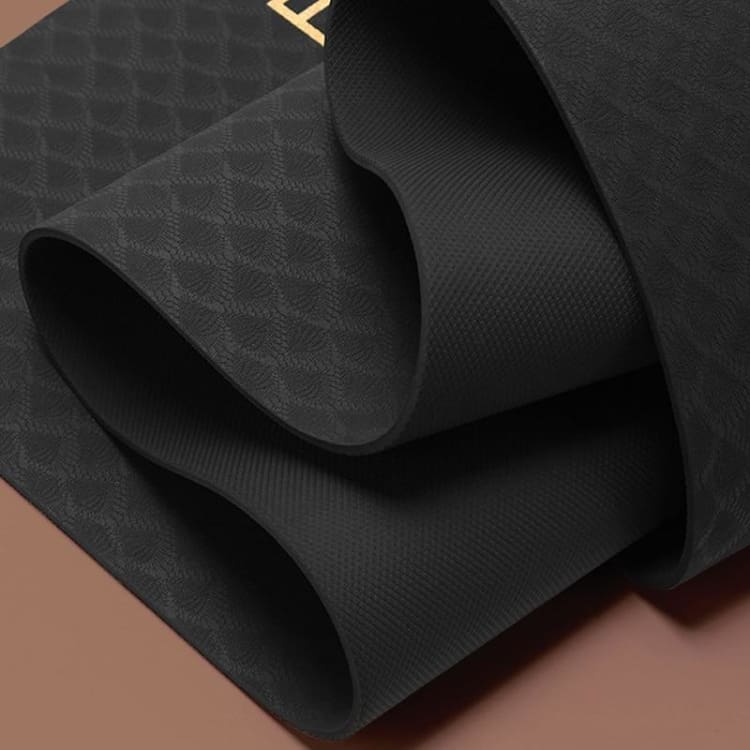 Tapis de Yoga noir & doré en TPE Image