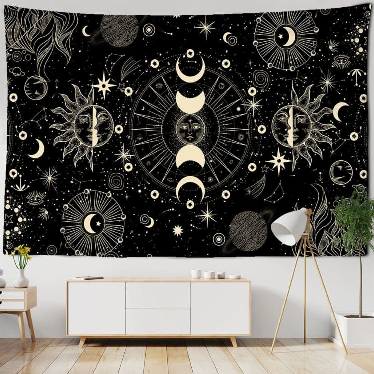 Tapisserie murale du cycle lunaire