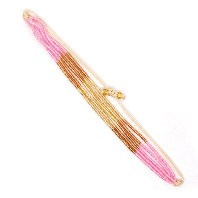 Trio de bracelets brésiliens été Pink